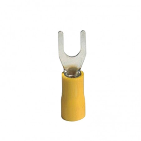 Puntalini Terminali  Giallo A Forcella 100 Pezzi P Per Cavo da 0,5 a 1,5mm SV2-4-G