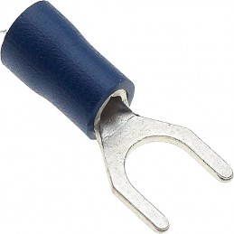 Puntalini Terminali Blu A Forcella 100 Pezzi P Per Cavo da 0,5 a 1,5mm SV3.5-4-B