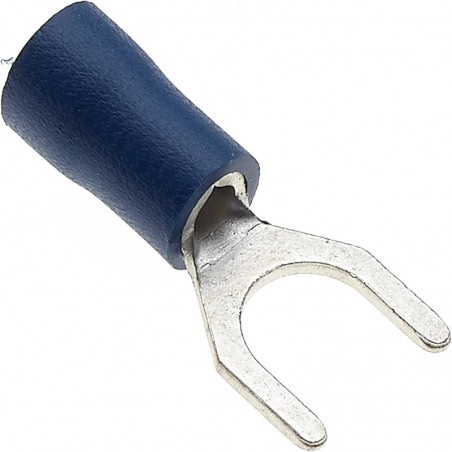 Puntalini Terminali Blu A Forcella 100 Pezzi P Per Cavo da 0,5 a 1,5mm SV3.5-4-B