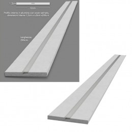 Profilo Per Cartongesso Lung. 200cm H1,3cm Larg. 12cm Per Strip Led