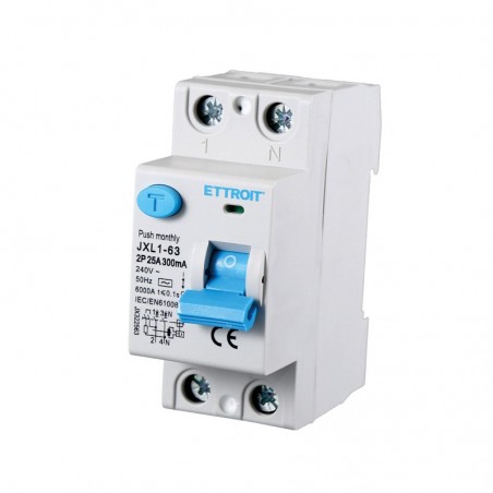 Differenziale Puro 2P 25AH 220v 300ma 6ka 2 Moduli JX322563