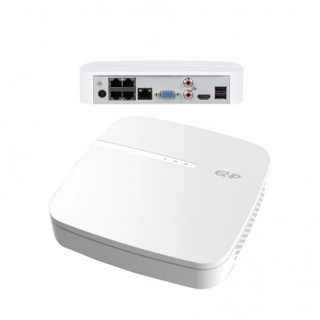 NVR 4 Canali PoE Dahua H265+ Fino a 8MPX EZ-NVR1B04-P