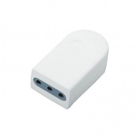 V-TAC Presa Singola 10A 2P+T con Uscita Cavo Dritta Colore Bianco Sku 8727