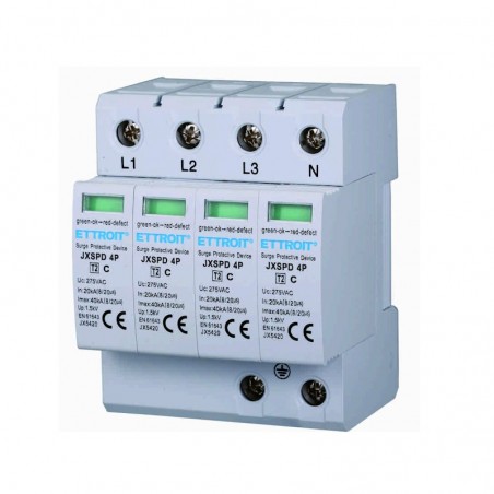 Scaricatore Di Sovratensione AC Tipo T2  4p 20-40KA 1000v JX5420