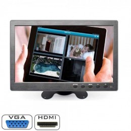 MONITOR 10.1 POLLICI LCD HDMI PER VIDEOSORVEGLIANZA VGA FULL HD BNC PER AUTO