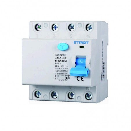 Magnetotermico Differenziale Classe A 3P+N 40AH 30mA 380V 6KA JX344064