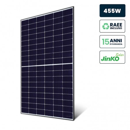 V-TAC Pannello Solare Fotovoltaico V-TAC Pannello Solare 455W JINKO TIER-1 Tiger Neo N-Type TOPCon Black Frame 1762x1134x30mm s
