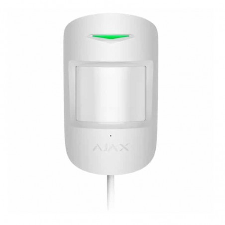 COMBIPROTECT-FIBRA-W - Rivelatore di Movimento PIR Cablato con Rivelatore di Rottura Vetri Integrato, Colore Bianco - AJAX
