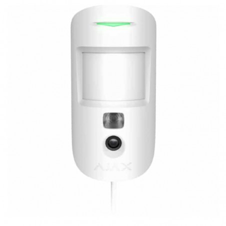 MOTIONCAM-FIBRA-W - Rilevatore di Movimento con Fotocamera Integrata, Portata 12mt, Colore Bianco - AJAX
