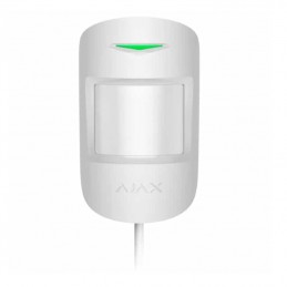 MOTIONPROTECTPLUS-FIBRA-W - Rilevatore di Movimento Cablato a Doppia Tecnologia PIR+ MW da Interno, Colore Bianco - AJAX