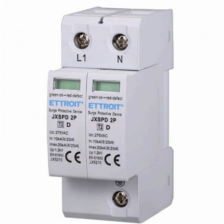 Scaricatore di Sovratensione AC 220V 2P 20KA-40KA T2