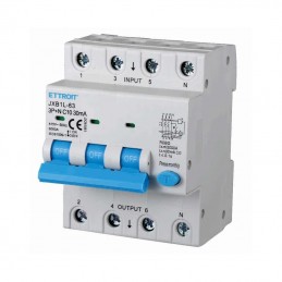 Magnetotermico Differenziale 3P+N 10AH 380v 30MA 6KA JX261661