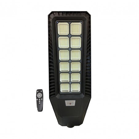 Lampione LED 600W professionale con pannello solare e telecomando