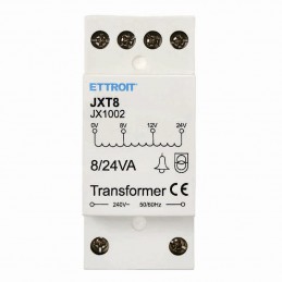 Trasformatore Alimentatore Con Corrente AC Da 220V a 8/12/24V Per Guida DIN Standard - Input 220-240V JX1002