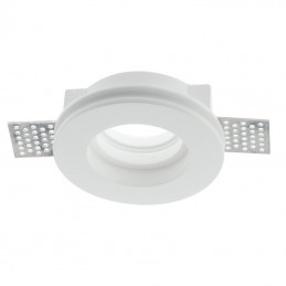 Portafaretto Da Incasso In Gesso d.100mm Rotondo Per Lampada GU10 015 TULIP