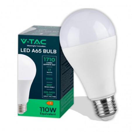 V-TAC Lampadina LED E27 17W 110LM/W A65 3000K