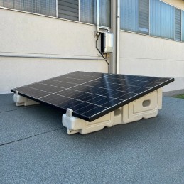 LED Italia Zavorra HDPE 27° Riempibile ad Acqua per Pannelli Solari Tetti Piani 60kg