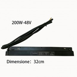 Trasformatore LED 200w 48V DC 4.2A per corpi illuminati binario magnetico S-200-48V