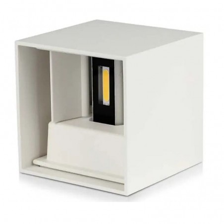 V-TAC Lampada LED da Muro Quadrata Doppio LED COB 11W Colore Bianco Satinato Fascio Luminoso Regolabile 4000K IP65