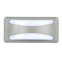 V-TAC Lampada LED da Muro Rettangolare 12W Colore Grigio 6400K IP65