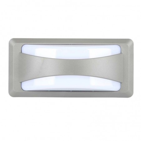 V-TAC Lampada LED da Muro Rettangolare 12W Colore Grigio 6400K IP65