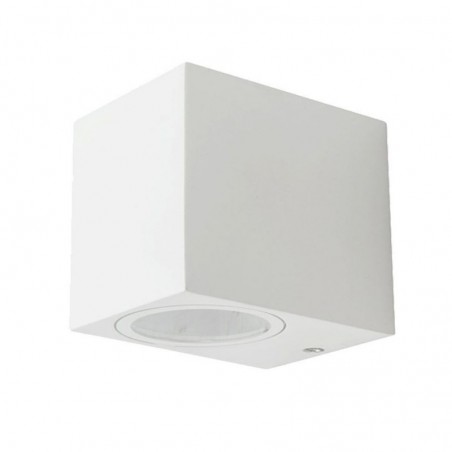 V-TAC Portafaretto LED da Muro Quadrato GU10 (Max 35W) Colore Bianco IP44 Sku 7539