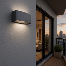 Plafoniera Fumagalli Abram 190 Nera R7S Up Down