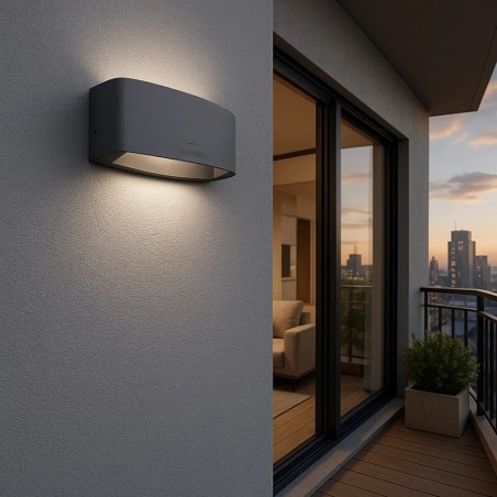 Plafoniera Fumagalli Abram 190 Nera R7S Up Down