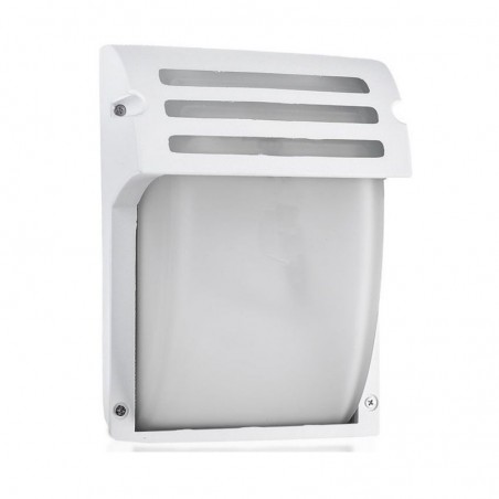 V-TAC Lampada LED da Muro con Portalampada E27 (Max 60W) Colore Bianco Vetro Satinato IP44