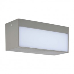 V-TAC Lampada LED da Muro Rettangolare 12W Doppio Fascio Luminoso Colore Grigio 4000K IP65 218243