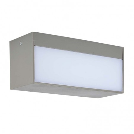 V-TAC Lampada LED da Muro Rettangolare 12W Doppio Fascio Luminoso Colore Grigio 6400K IP65 Sku 218244