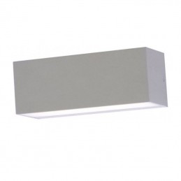 V-TAC Lampada LED da Muro Rettangolare 12W Doppio Fascio Luminoso Colore Grigio 6400K IP65 Sku 8244