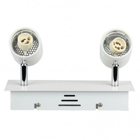 V-TAC Portafaretto LED Doppio da Incasso 2*GU10 e GU5.3 (MR16) Colore Bianco Orientabile