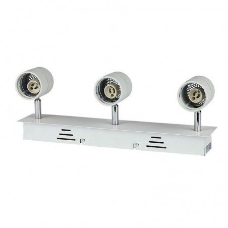 V-TAC Portafaretto LED Triplo da Incasso 3*GU10 e GU5.3 (MR16) Colore Bianco Orientabile Sku 3619