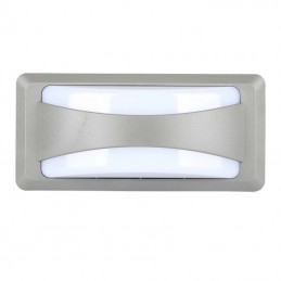 V-TAC Lampada LED da Muro Rettangolare 12W Colore Grigio 3000K IP65 Sku 218245