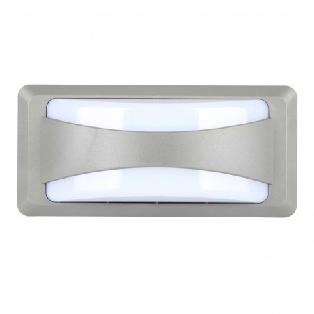 V-TAC Lampada LED da Muro Rettangolare 12W Colore Grigio 4000K IP65 Sku 218246