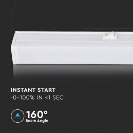 V-TAC PRO Plafoniera LED Chip Samsung Lineare 4W 30cm Raccordabile con Interruttore 3000K SKU 21689