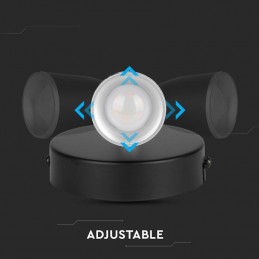 V-TAC Faretto LED da Muro 4,5W con Testa Orientabile Colore Nero 3000K IP20 sku 218263