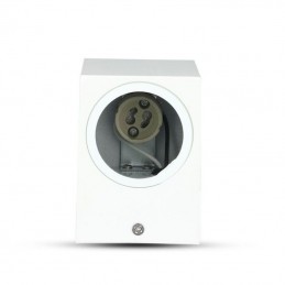 V-TAC Portafaretto LED da Muro Quadrato GU10 (Max 35W) Colore Bianco IP44 Sku 7539