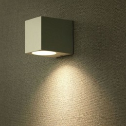 V-TAC Portafaretto LED da Muro Quadrato GU10 (Max 35W) Colore Bianco IP44 Sku 7539
