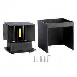 V-TAC Lampada LED da Muro Doppio LED COB 11W Nera Regolabile 4000K IP65