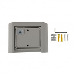 V-TAC Lampada LED da Muro Arrotondata Doppio LED COB 6W 110LM/W Colore Grigio Satinato Fascio Luminoso Regolabile 4000K IP65 Sk