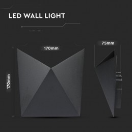 V-TAC Lampada LED da Muro a Tasca 5W 110LM/W Colore Nero 4000K IP65