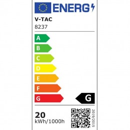 V-TAC Lampada LED da Muro Angolare 20W Colore Grigio Chiaro 4000K IP65 Sku 8237