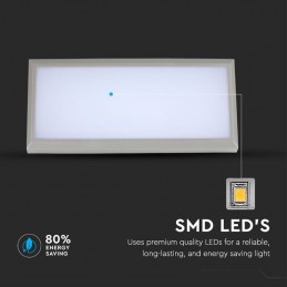 V-TAC Lampada LED da Muro Angolare 20W Colore Grigio Chiaro 4000K IP65 Sku 8237