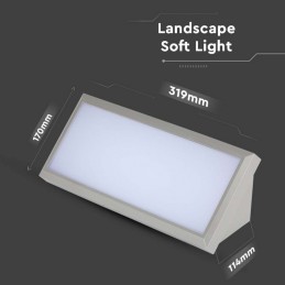 V-TAC Lampada LED da Muro Angulare 20W Colore Grigio 6400K IP65 Sku 218238