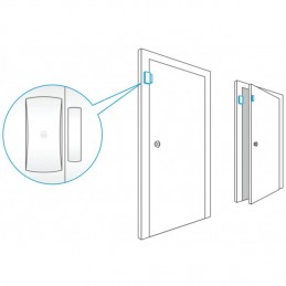Sensore Magnetico WIRELESS Porte Finestre Centrale Allarme WIFI Antifurto 433Mhz