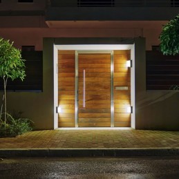 V-TAC Lampada LED da Muro Quadrata 12W 110LM/W Colore Nero 4000K IP65 Sku 218544