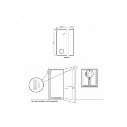 Sensore Magnetico WIRELESS Porte Finestre Centrale Allarme WIFI Antifurto 433Mhz