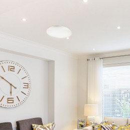 V-TAC Plafoniera LED Rotonda 12W con Interruttore Cambia Colore CCT 3in1 Satinata d: 255mm h: 55mm